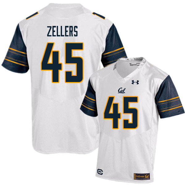 Men #45 Slater Zellers Cal Bears UA College Football Jerseys Sale-White - Click Image to Close